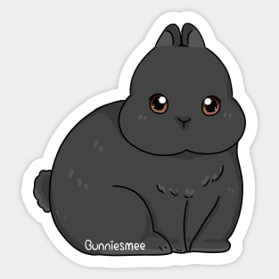 Netherland Dwarf Black Solid | Bunniesmee Sticker